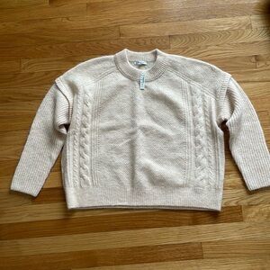 Cream/blush Madewell size L sweater